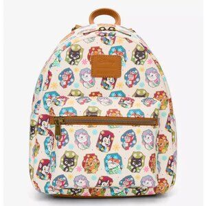Loungefly Disney Cats Mini Backpack Disney Cat Characters Floral Bag New